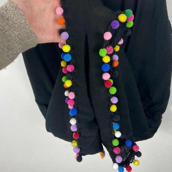 Revolve Majorelle Pier Backless Romper Pom Poms Size Small Playsuit Bohemian S - Picture 6 of 8